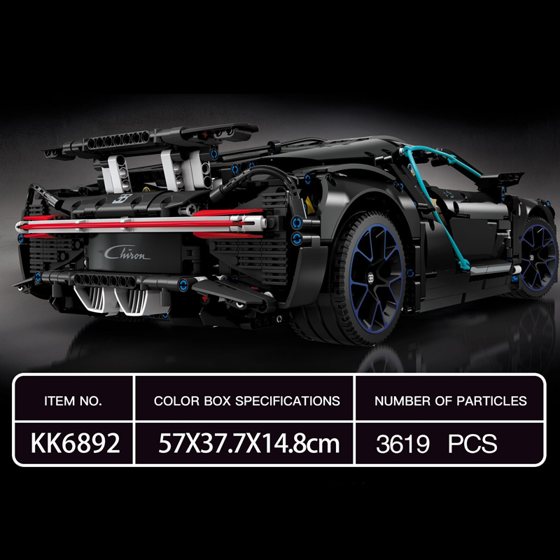 Custom Kk6892 Technic Static Version Bugatti Chiron Sports Car 1.jpg