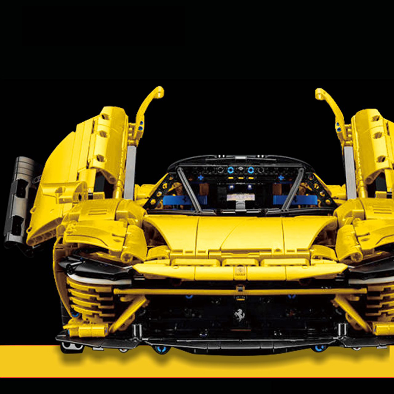 Custom 43143 Technic Yellow Ferrari Sports Car 3.jpg