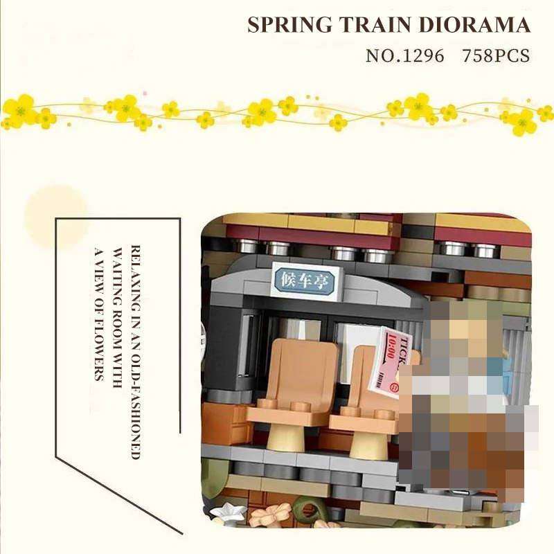 Loz1296 Art And Crafts Haruhi Train Three Dimensional Building Block Painting 758±pcs Bricks 2.jpg
