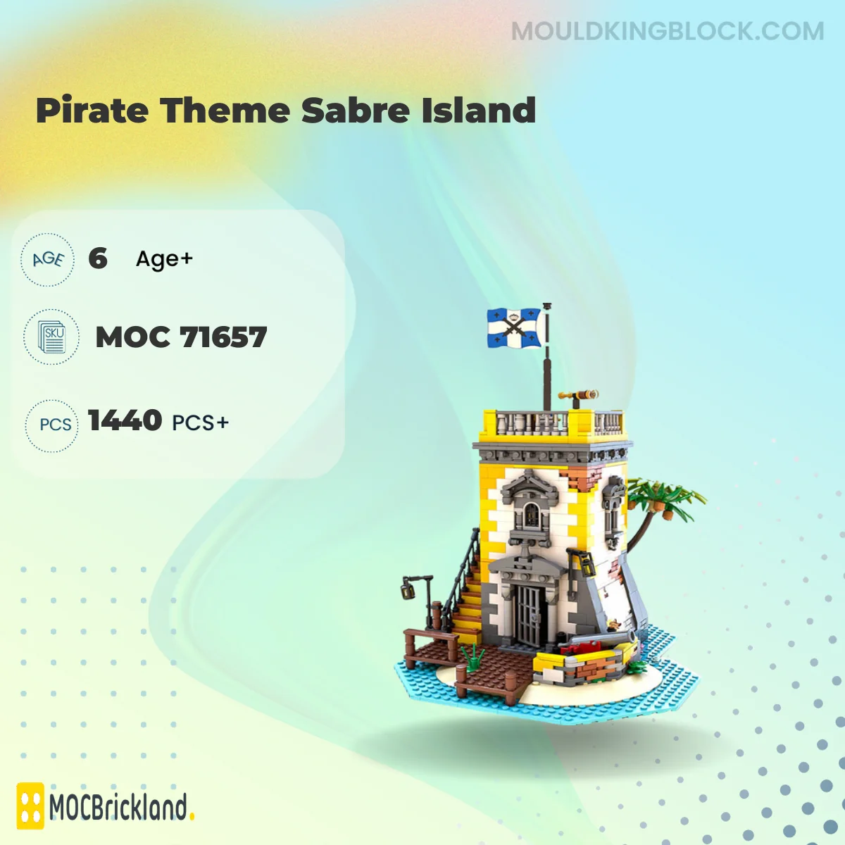 MOCBRICKLAND 71657 Pirate Theme Sabre Island Building Block