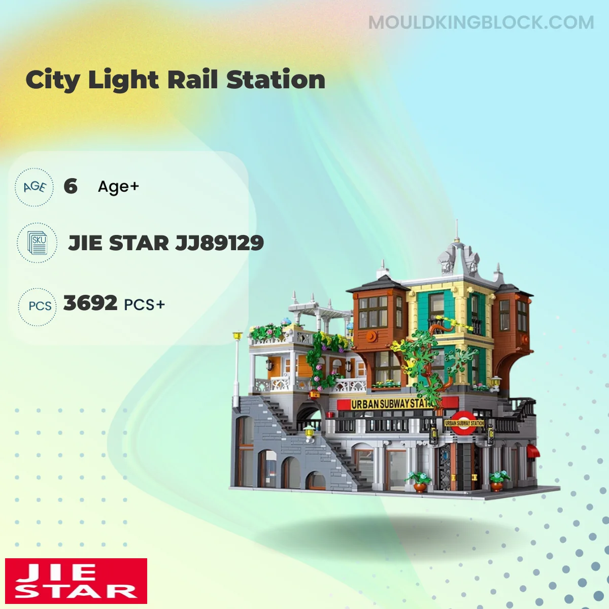 JIESTAR JJ89129 City Light Rail Station Building Block