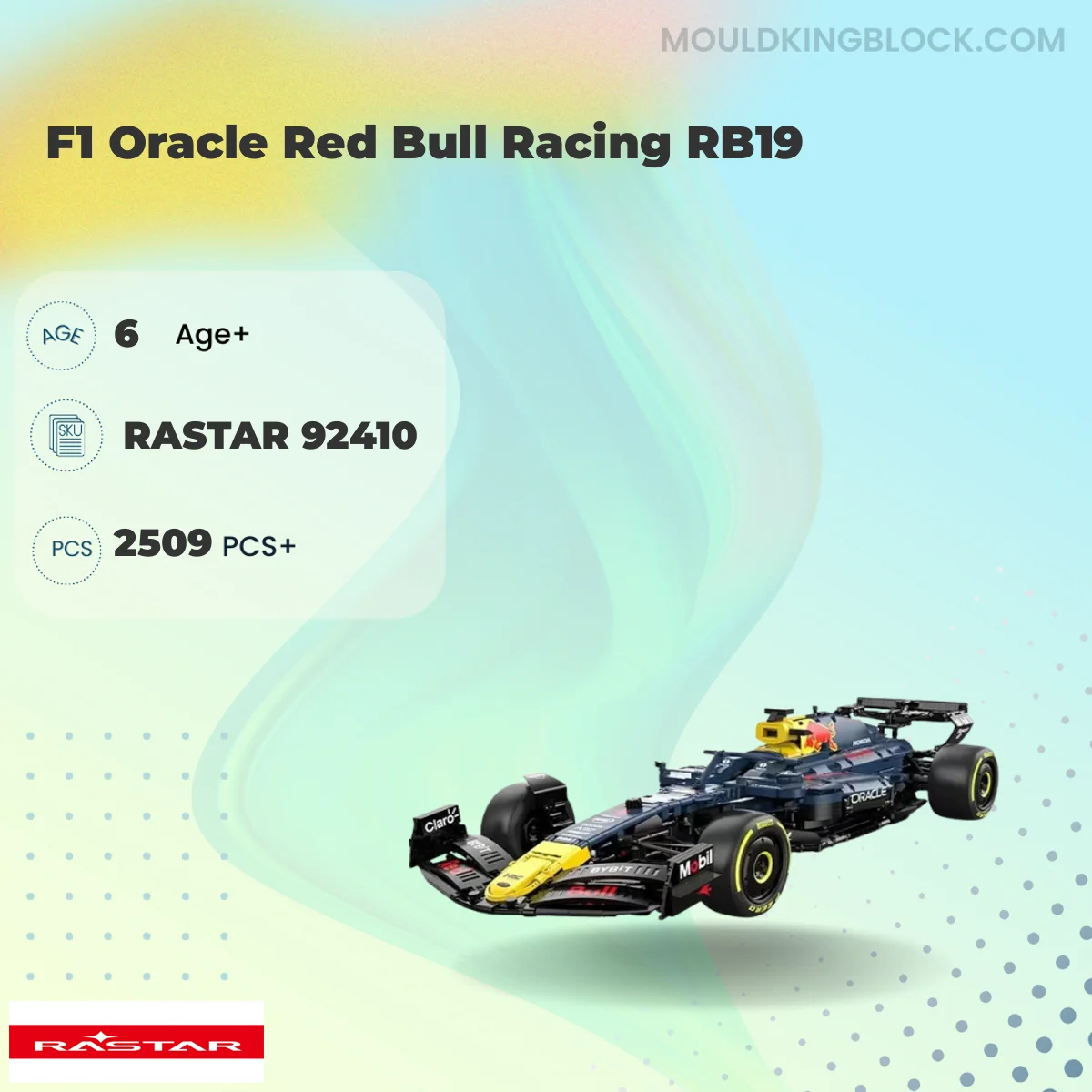 Rastar 92410 F1 Oracle Red Bull Racing RB19 Building Block
