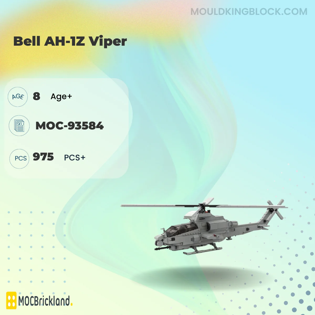 MOCBRICKLAND 93584 Bell AH-1Z Viper Building Block