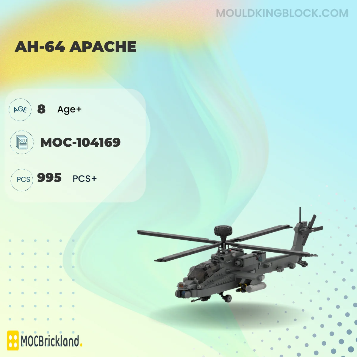 MOCBRICKLAND 104169 AH-64 APACHE Building Block
