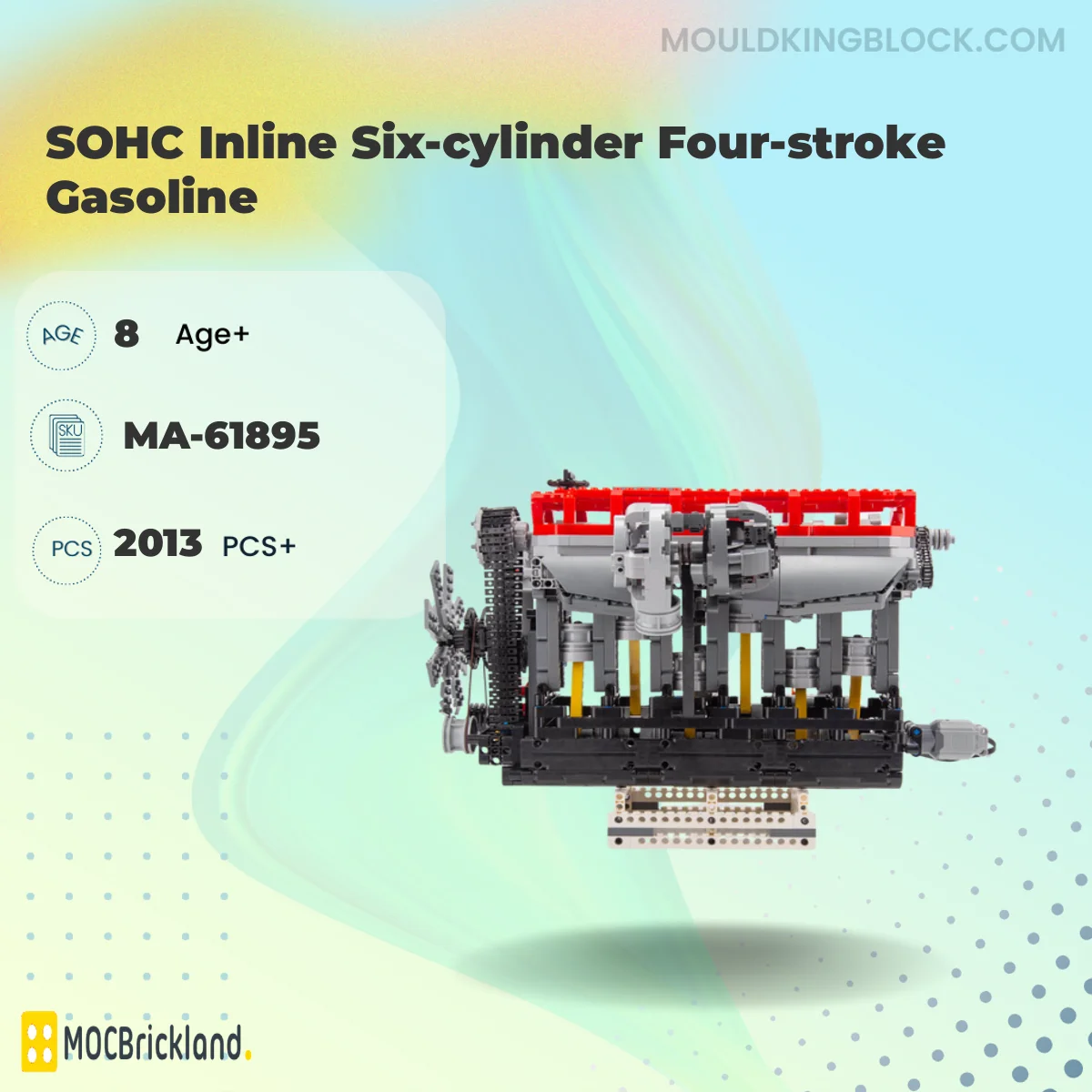 MOCBRICKLAND 61895 SOHC Inline Six-cylinder Four-stroke Gasoline Building Block