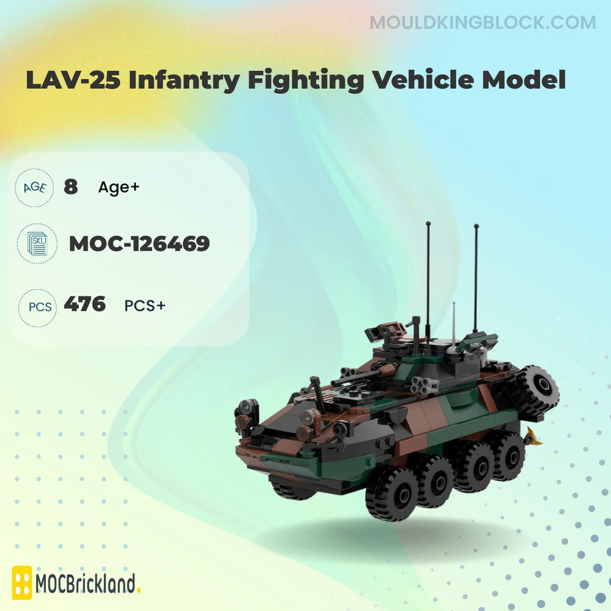 MOCBRICKLAND 126469 LAV-25 Infantry Fighting Vehicle Model Building Block