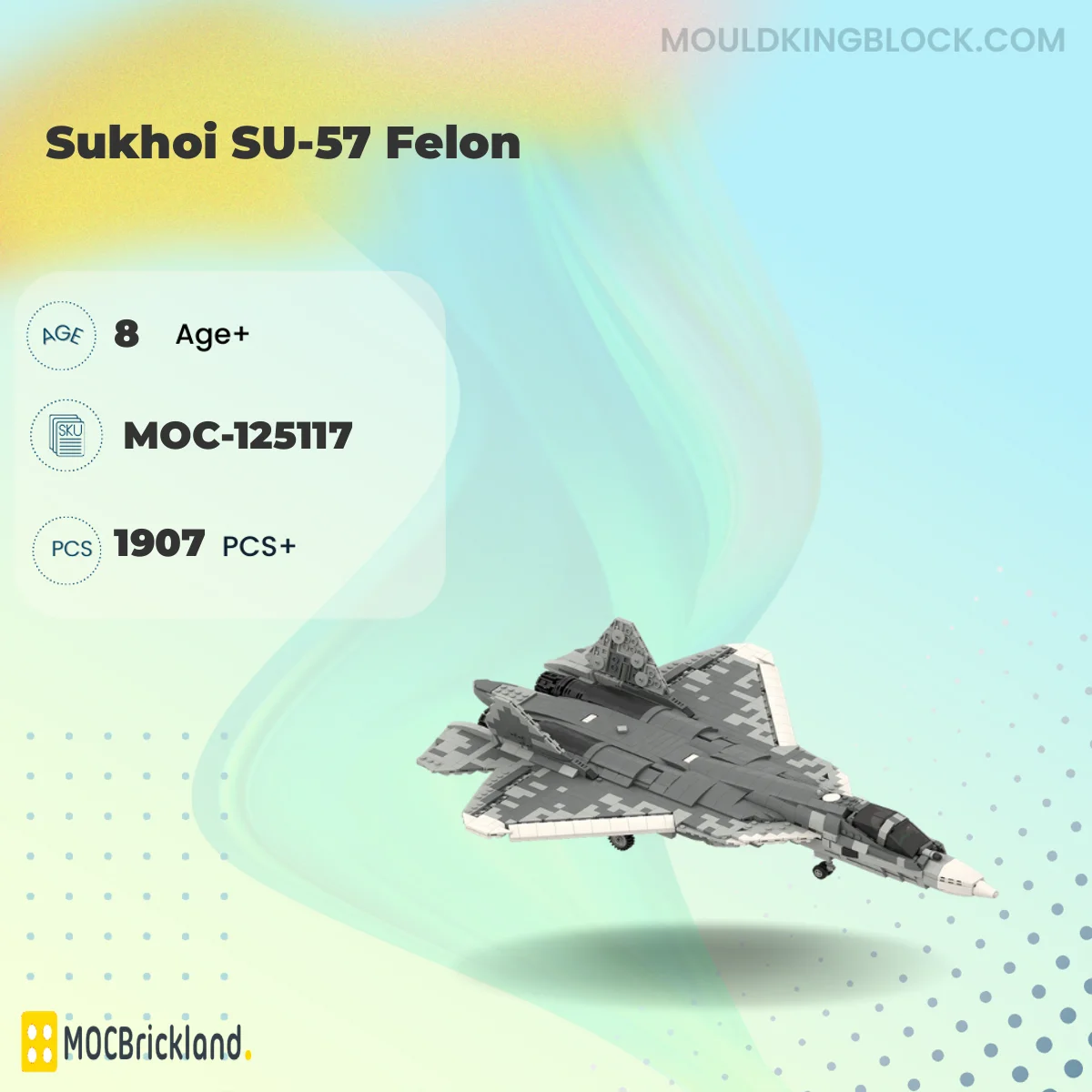 MOCBRICKLAND 125117 Sukhoi SU-57 Felon Building Block