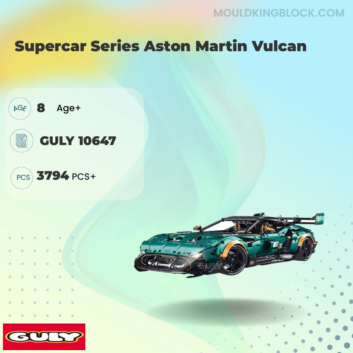 GULY 10647 Supercar Series Aston Martin Vulcan Building Block