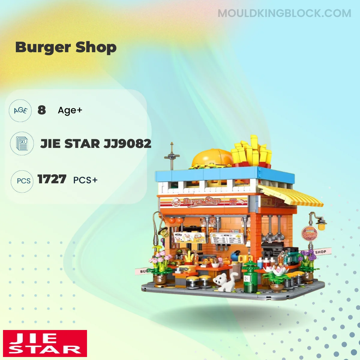 JIESTAR JJ9082 Burger Shop Building Block