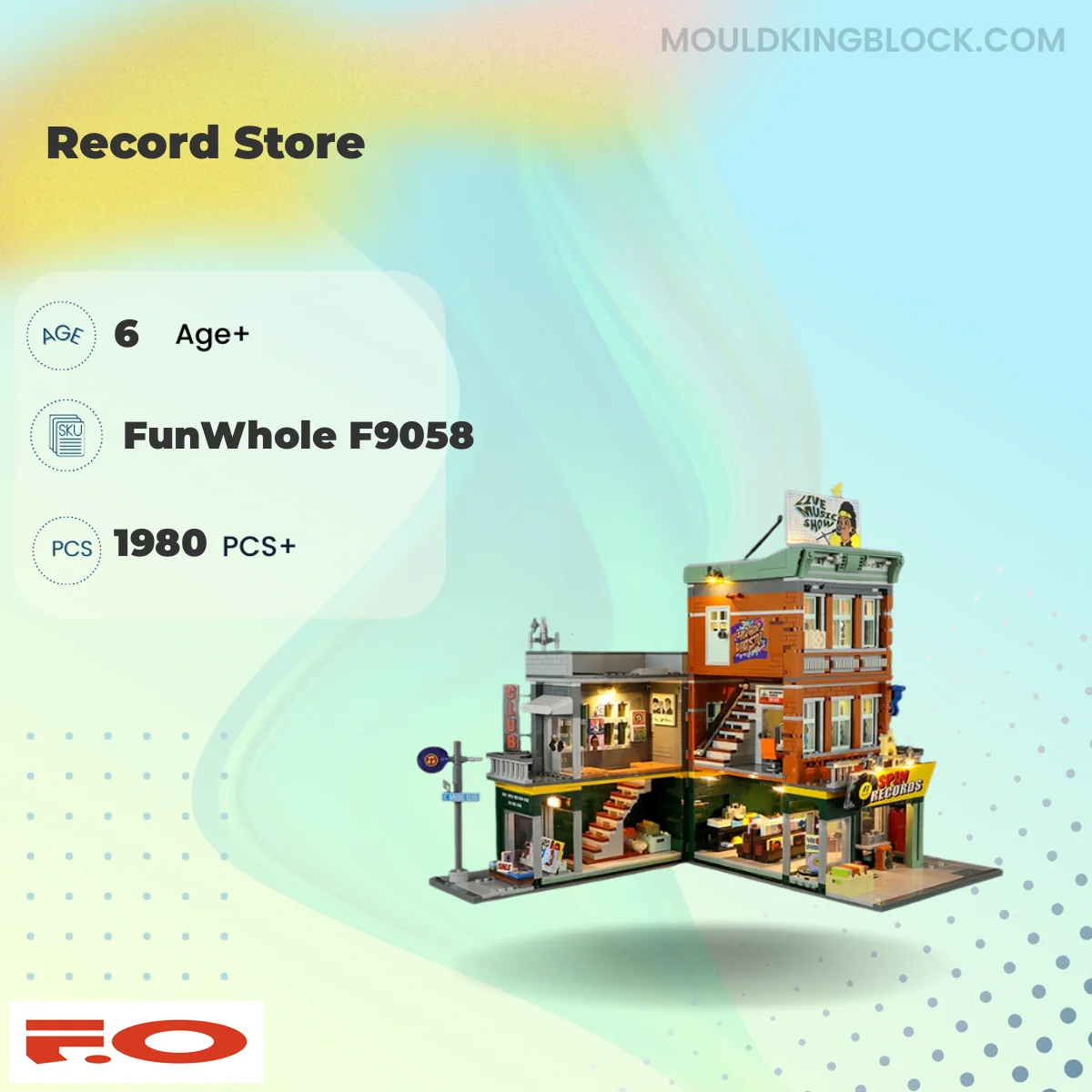 FunWhole F9058 Record Store Building Block