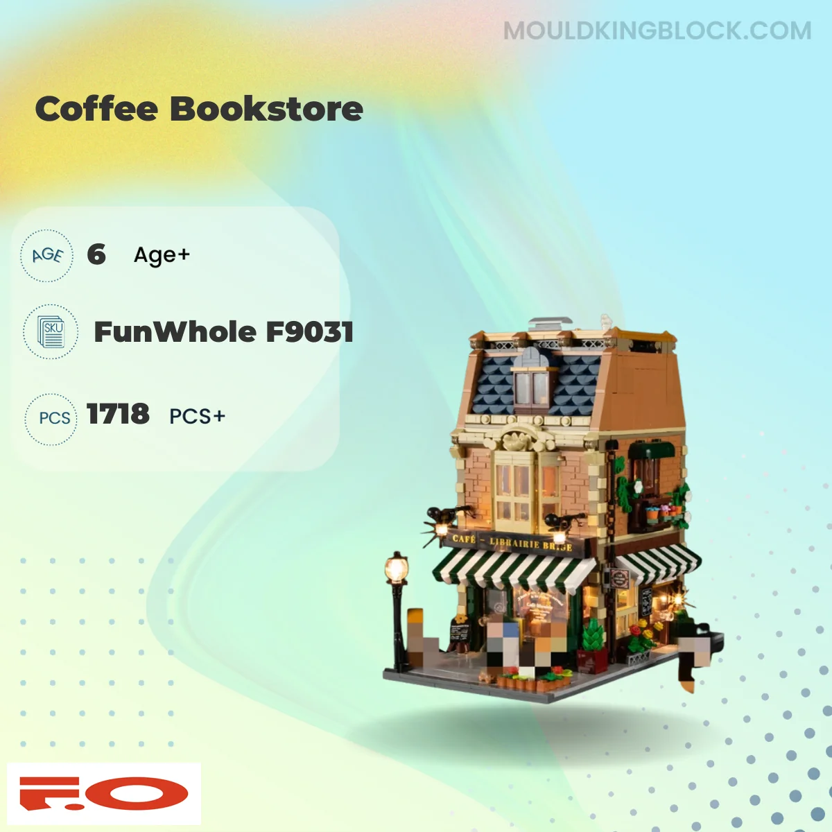 FunWhole F9031 Coffee Bookstore Building Block