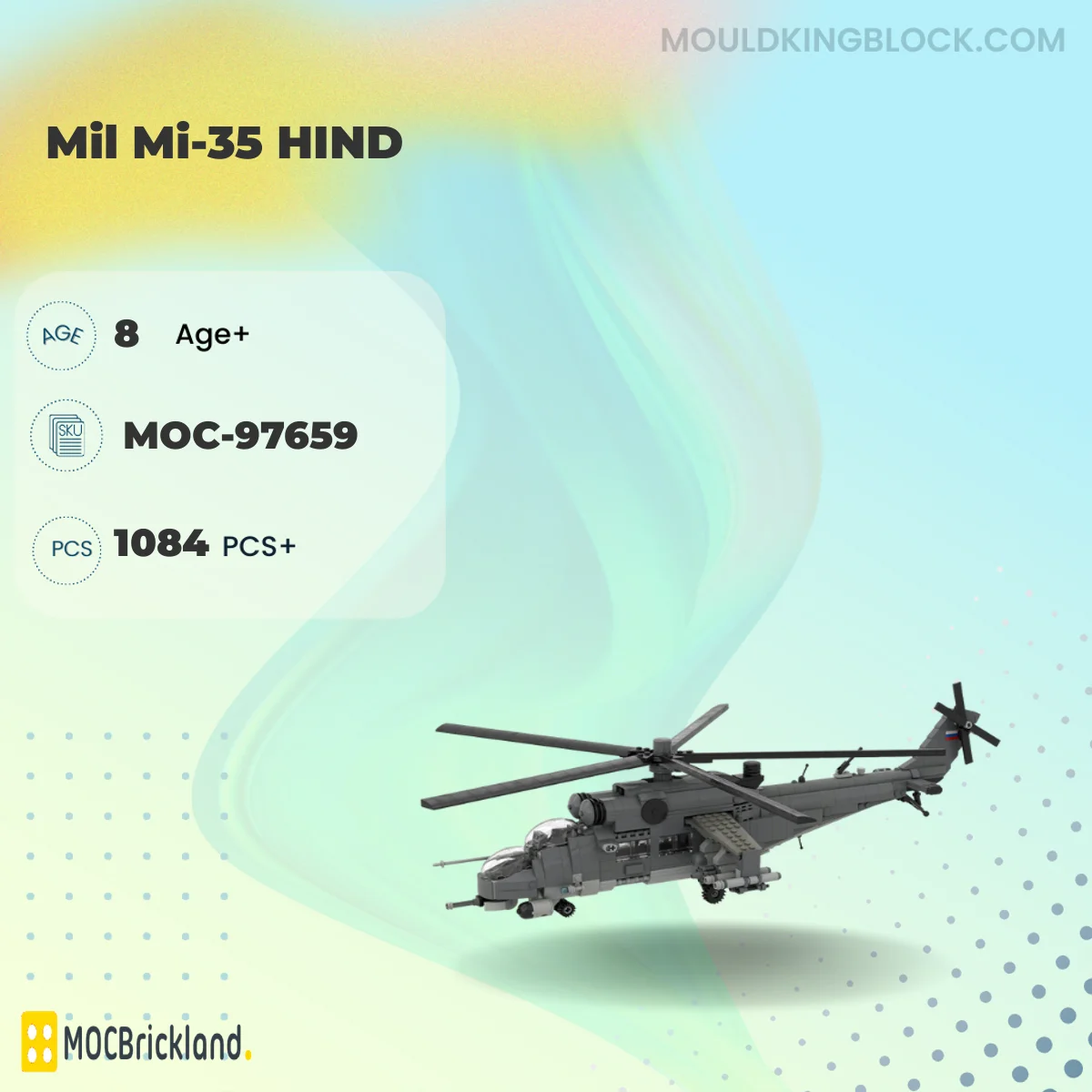 MOCBRICKLAND 97659 Mil Mi-35 HIND Building Block