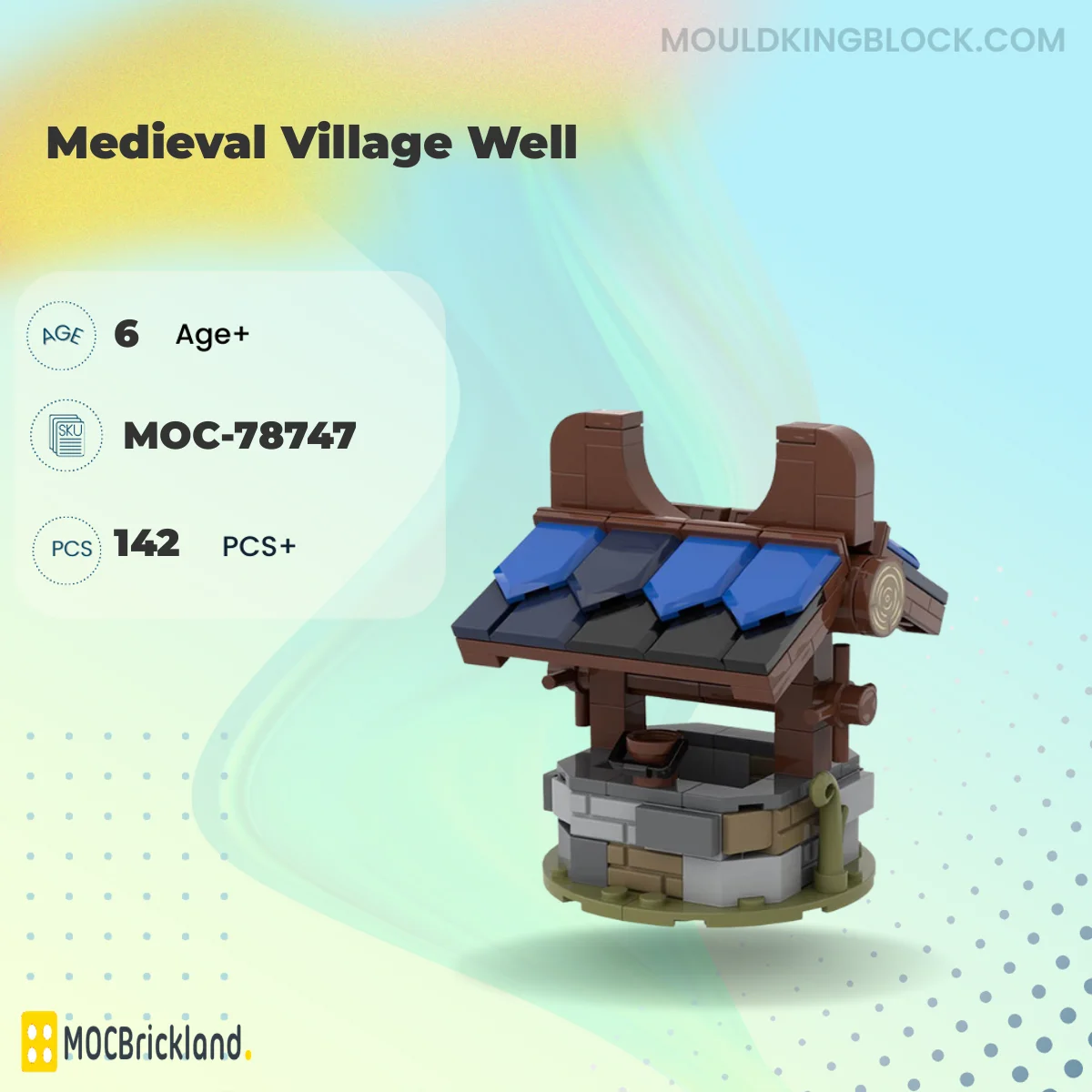MOCBRICKLAND 78747 Medieval Village Well Building Block