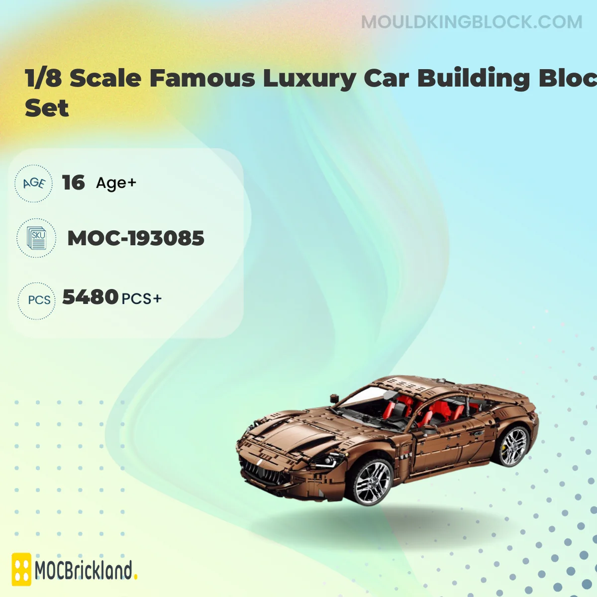 MOCBRICKLAND 193085 1/8 Scale Famous Luxury Car Building Block Set Building Block