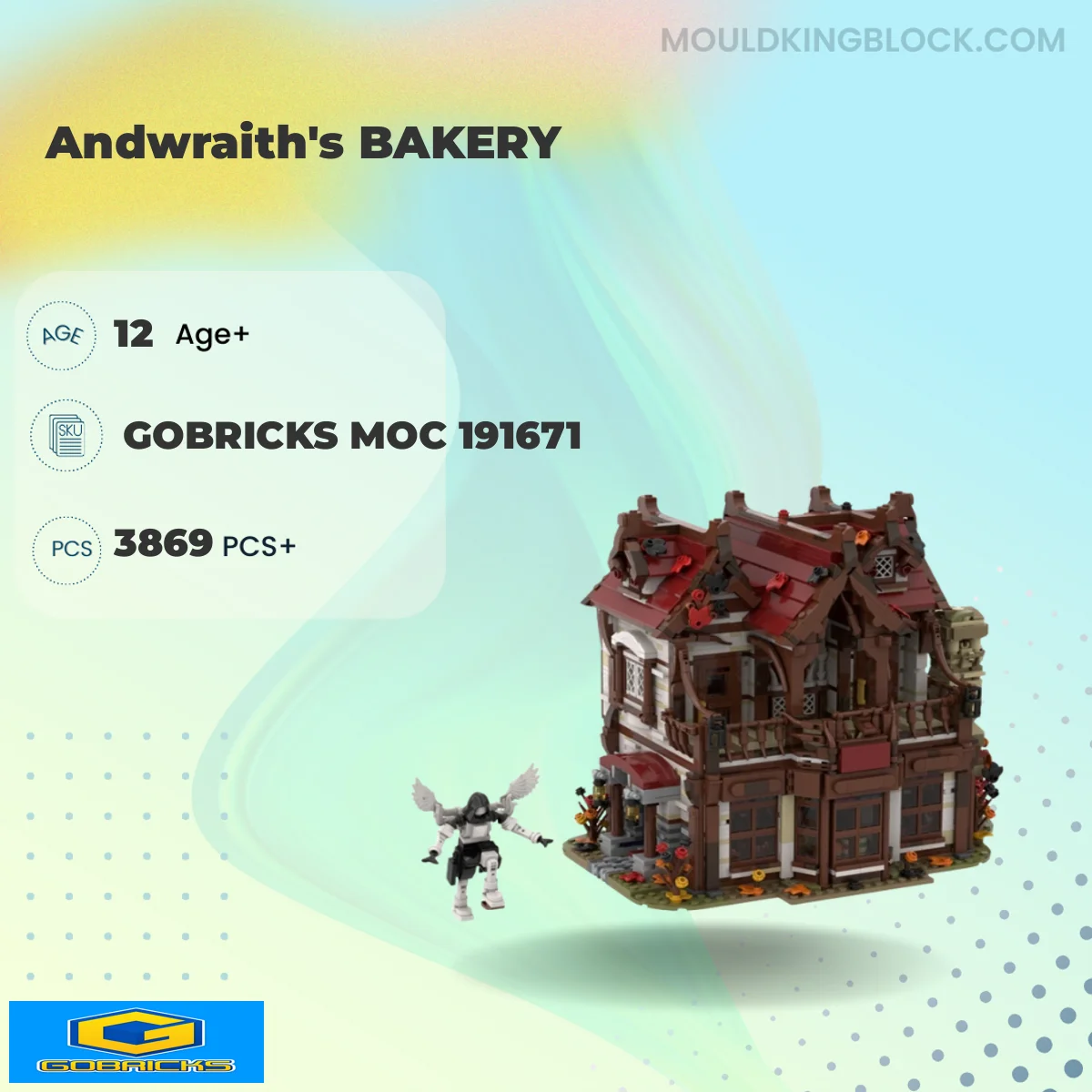 Gobricks 191671 Andwraith's BAKERY Building Block