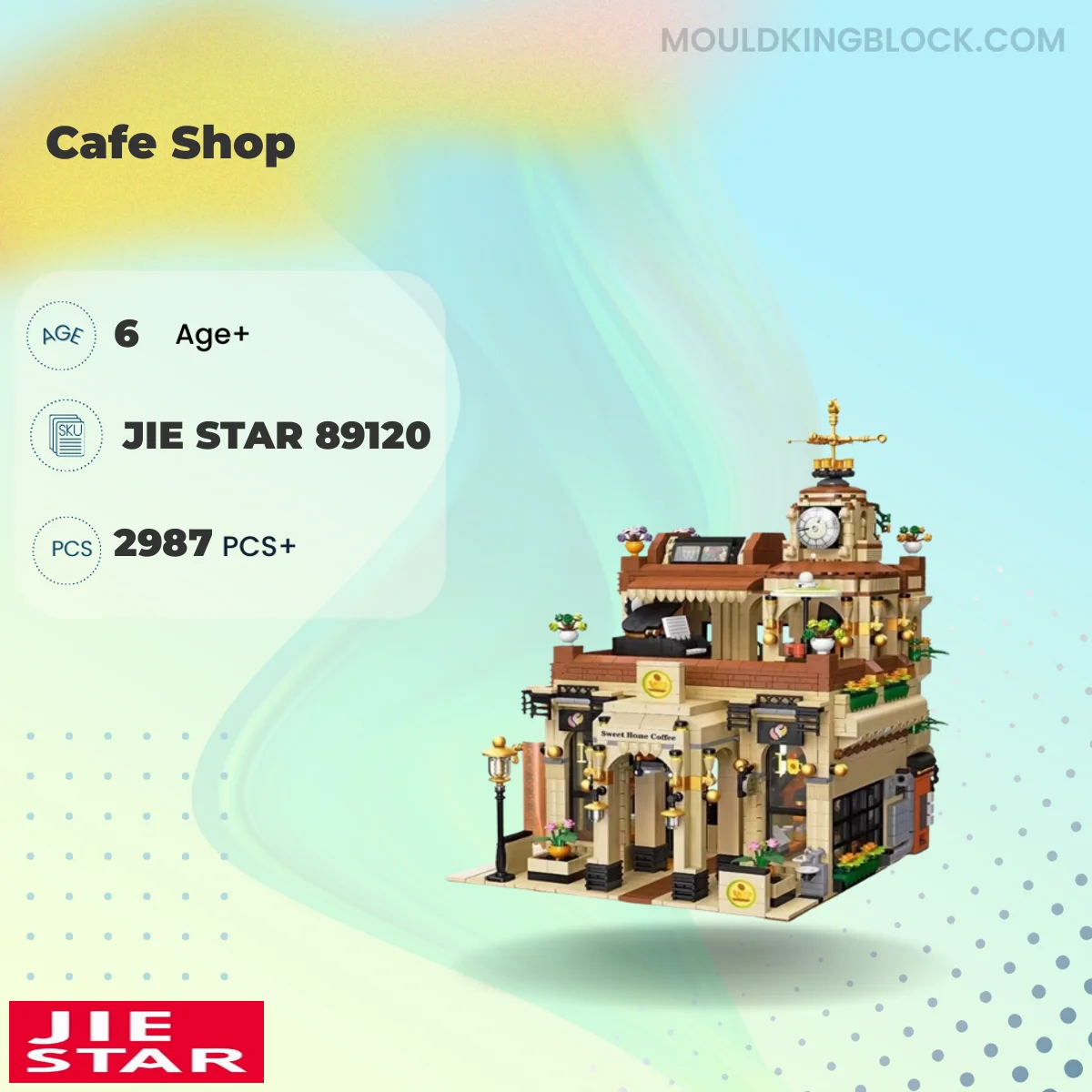 JIESTAR 89120 Cafe Shop Building Block