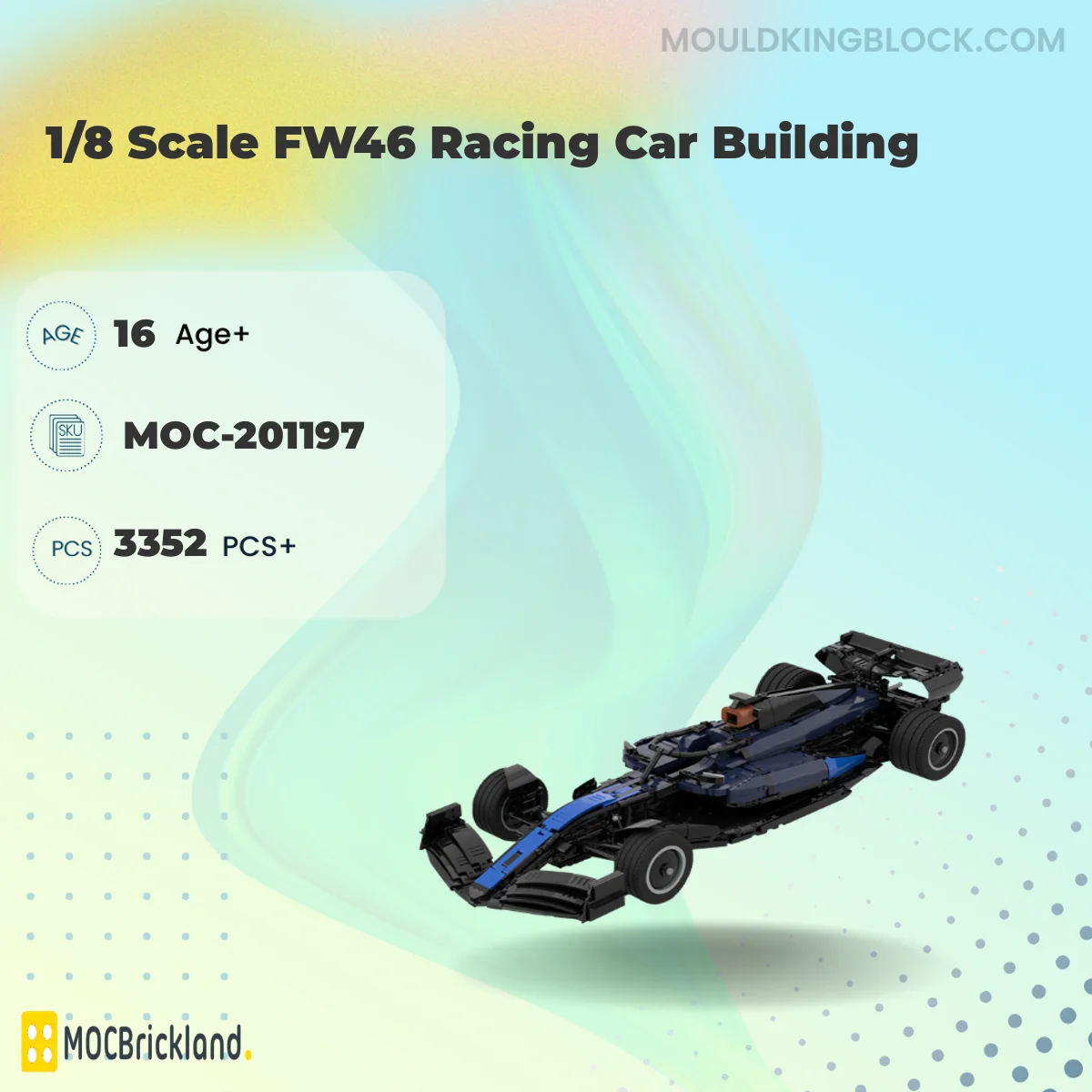 MOCBRICKLAND 201197 1/8 Scale FW46 Racing Car Building Building Block